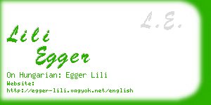 lili egger business card
